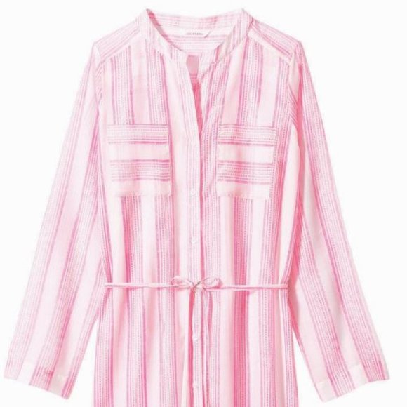 💥2/$30💥 Striped Print Shirt Dress Cover-Up - Picture 4 of 4